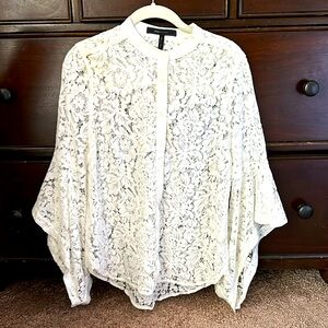 BCBG Max Azria Batwing lace blouse. Size S.